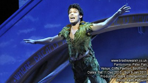 Spencer Charles Noll is Peter Pan at Cliffs Pavilion Southend