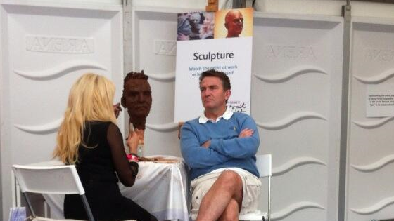 Bradley Walsh Bust at Sky Arts National Portrait Festival